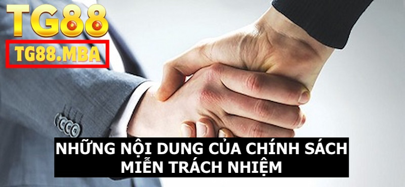 Một vài nội dung của chính sách miễn trừ trách nhiệm