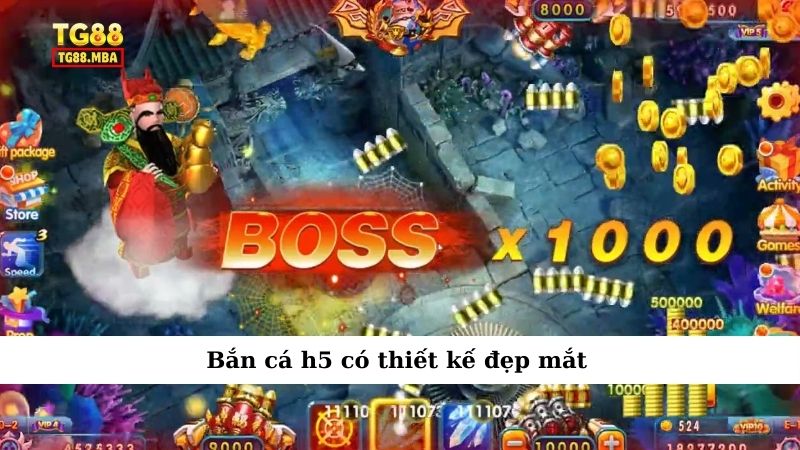 Bắn cá h5 có thiết kế đẹp mắt